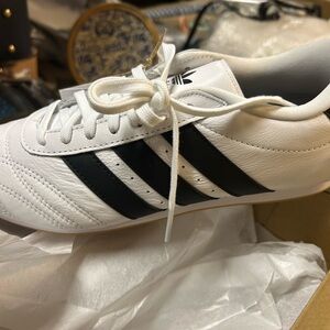 Adidas Classic White with Black Stripes Shoes